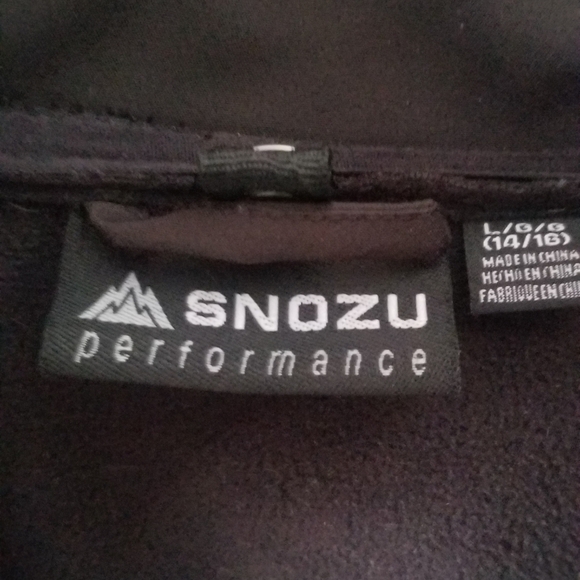Unisex Snozu  Black Performance Jacket. Kids Size Large 14/16. - Picture 5 of 6